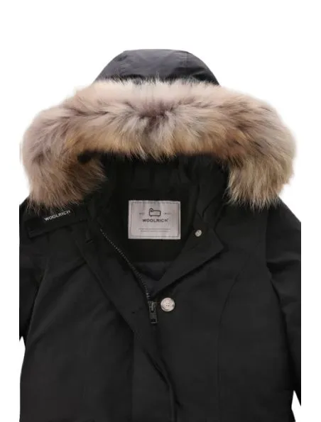 WOOLRICH Anorak Luxury Arctic Raccoon Mujer Black