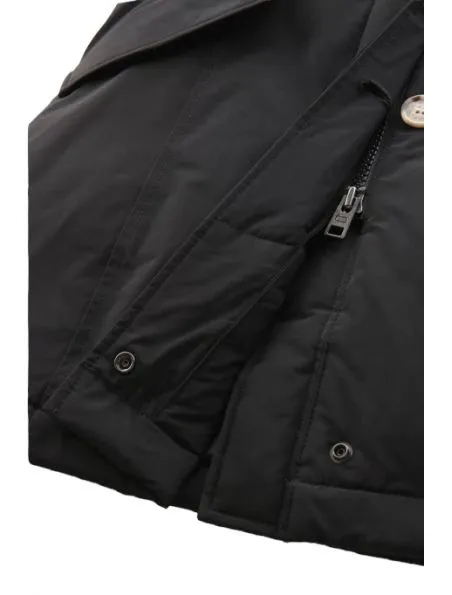 WOOLRICH Anorak Luxury Arctic Raccoon Mujer Black