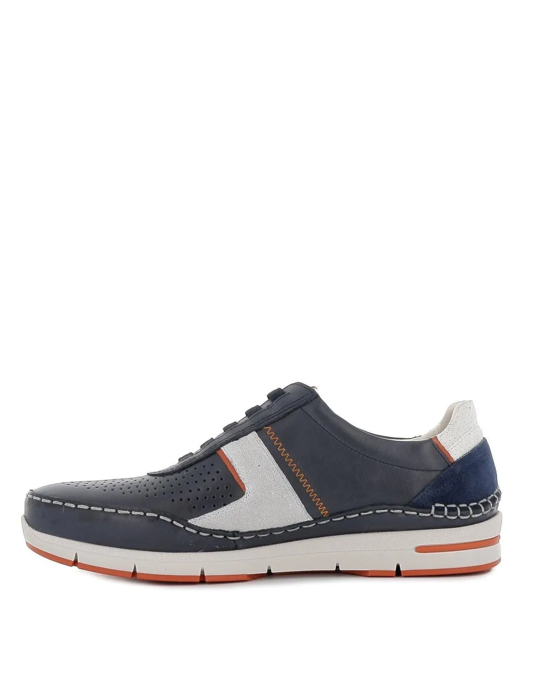 Zapatilla deportiva piel azul Fluchos