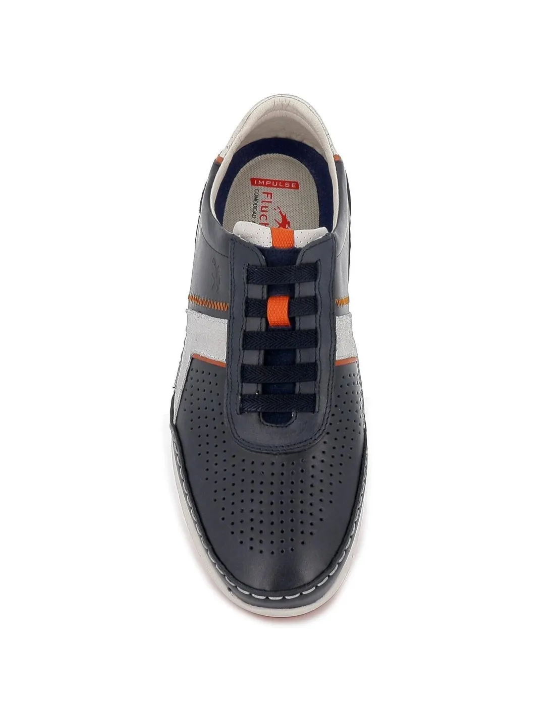Zapatilla deportiva piel azul Fluchos