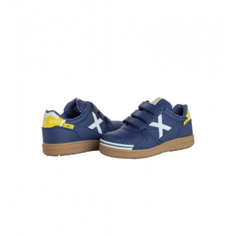 ZAPATILLAS MUNICH G3 JUNIOR VELCRO AZUL MARINO