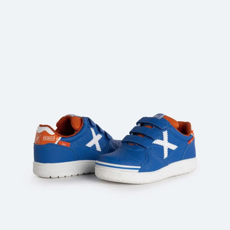 ZAPATILLAS MUNICH G3 JUNIOR VELCRO AZUL