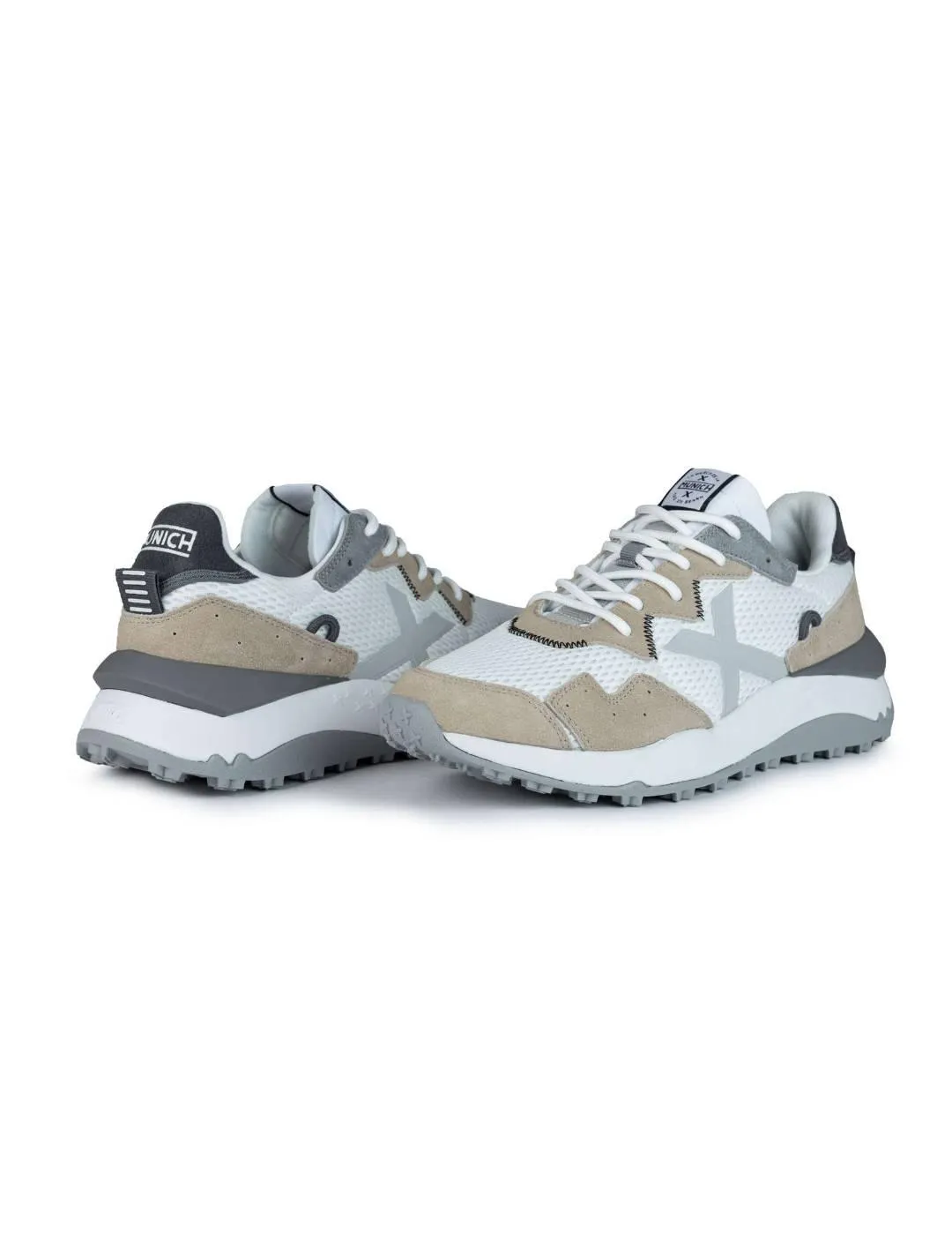 Zapatillas Munich Shibuya 12 blanca/beige para hombre