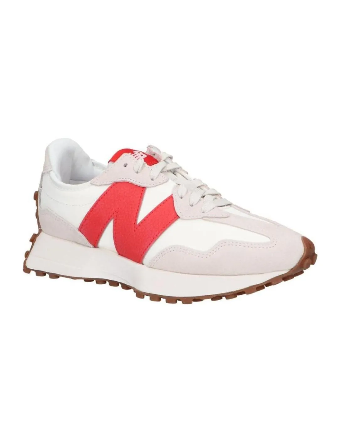 Zapatillas New Balance 327 blanca N rojo unisex