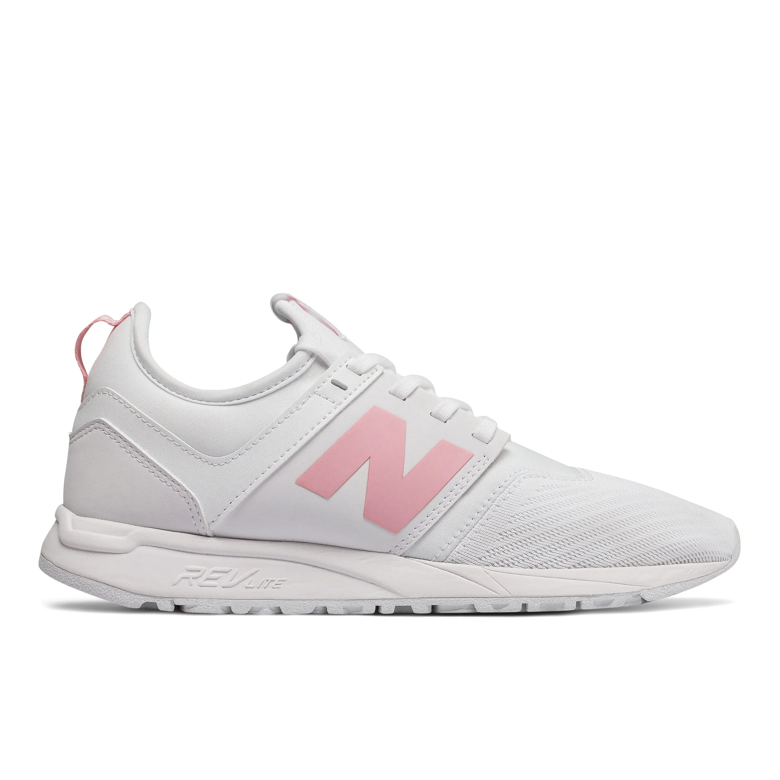 Zapatillas Urbanas Mujer New Balance 247 Blanca/Rosada