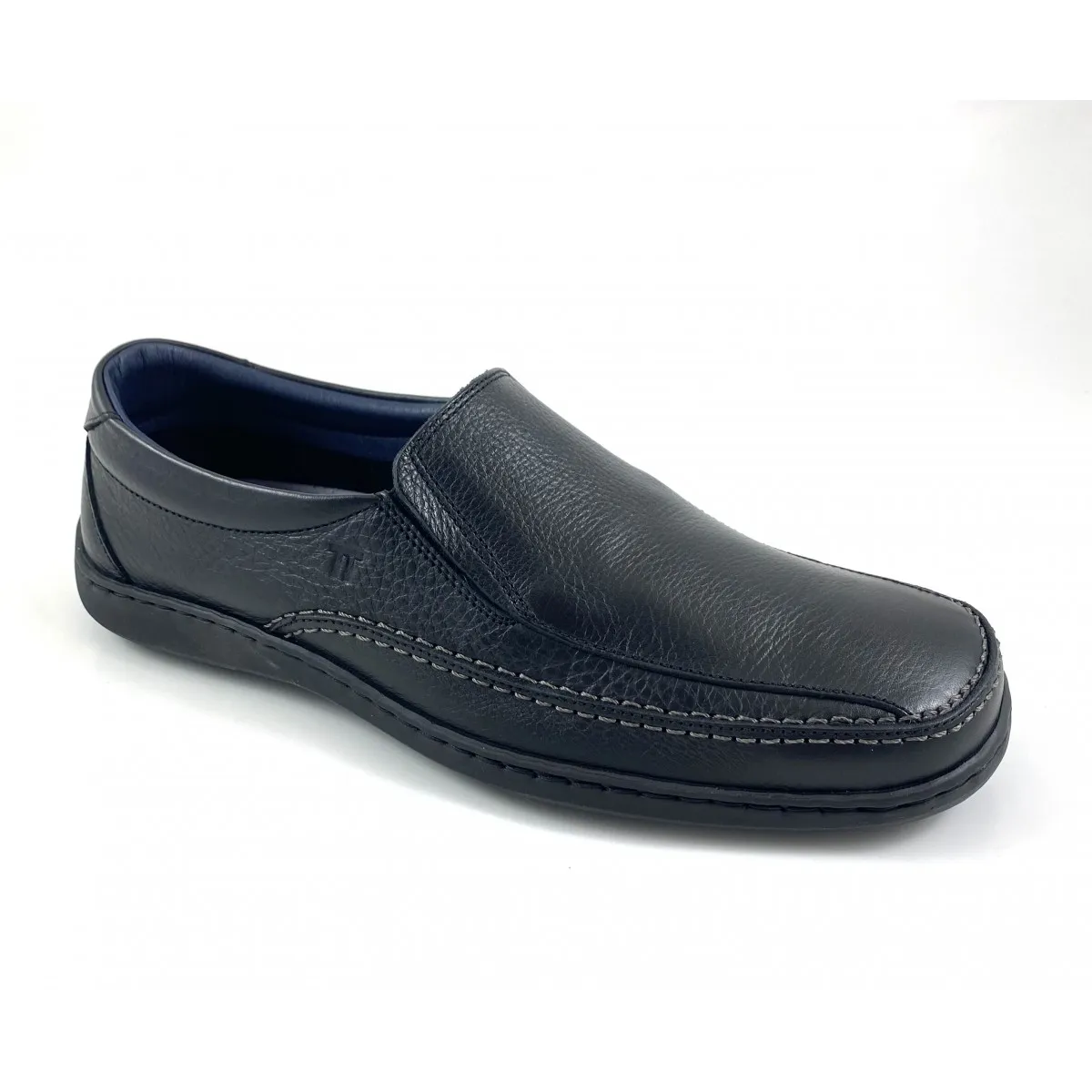 Zapato Notton mocasín piel hombre, marrón y negro N597