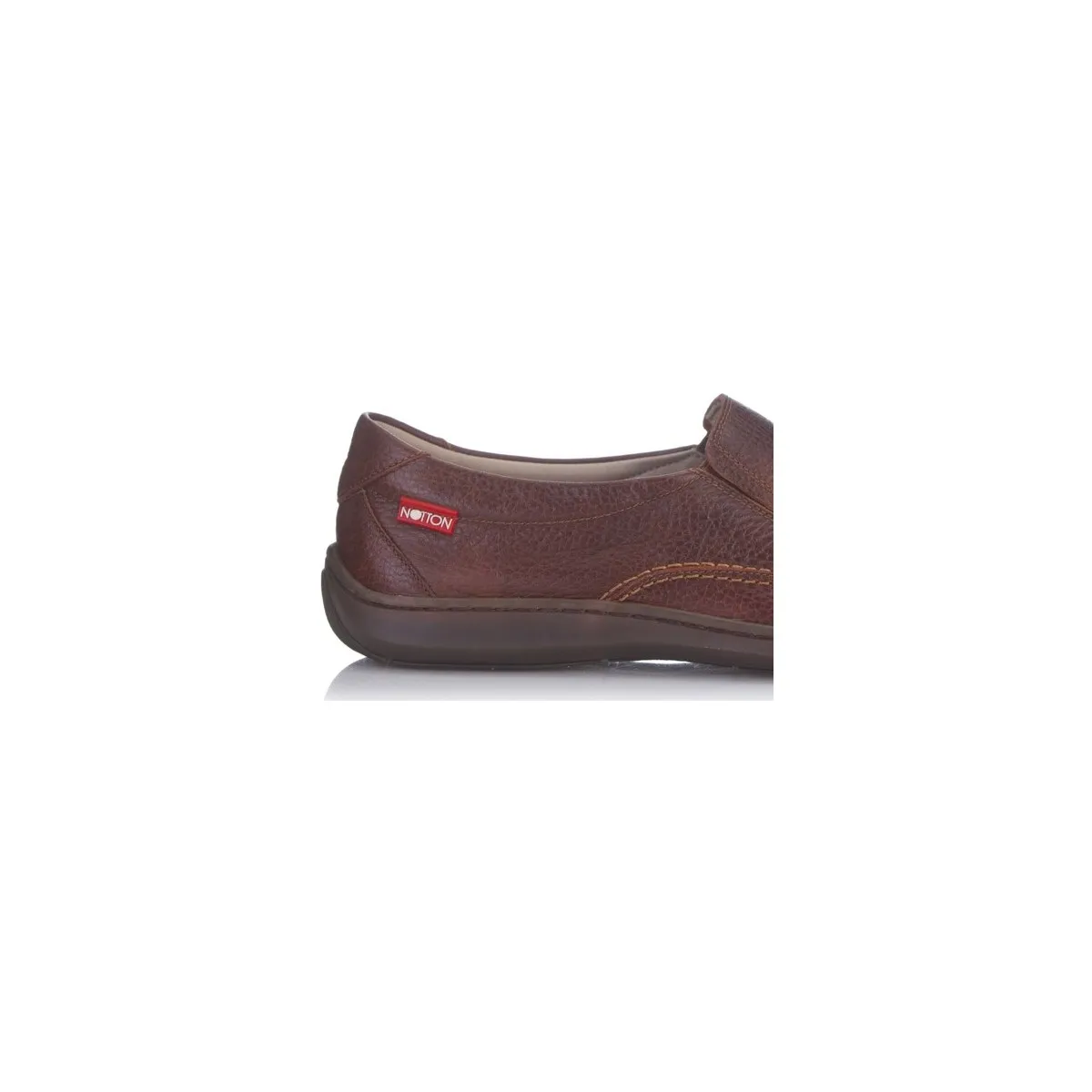 Zapato Notton mocasín piel hombre, marrón y negro N597