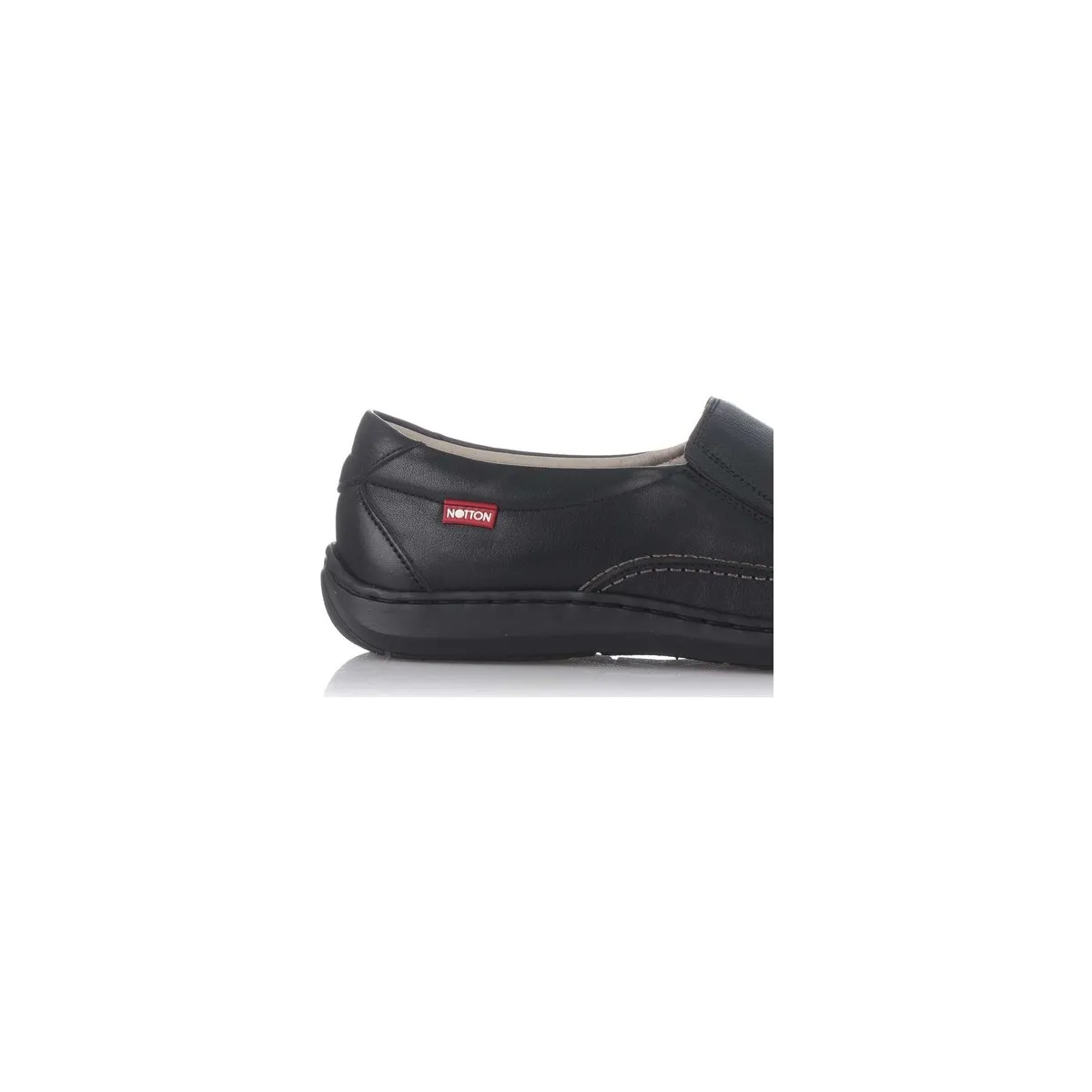 Zapato Notton mocasín piel hombre, marrón y negro N597