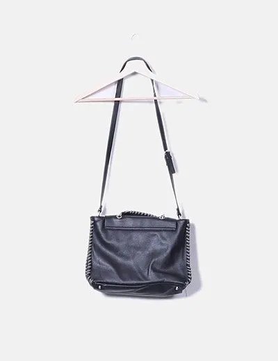 Zara Bolso negro costuras