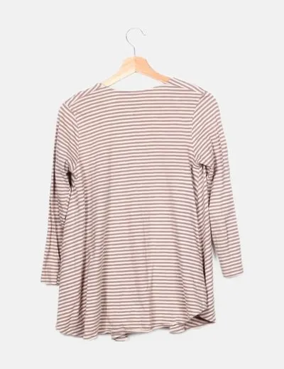 Zara Chaqueta beige estampada