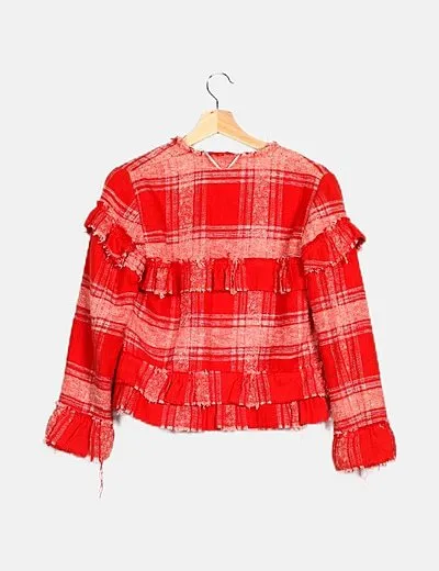 Zara Chaqueta bicolor texturizada