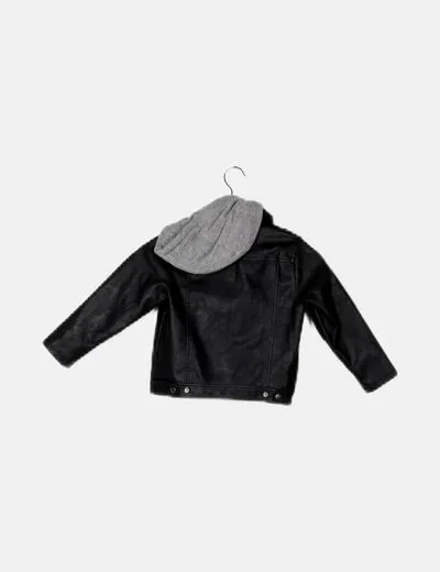 Zara Chaqueta biker negra combinada