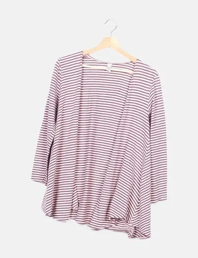 Zara Chaqueta blanca rayas