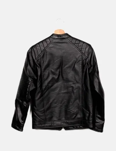 Zara Chaqueta negra cremallera