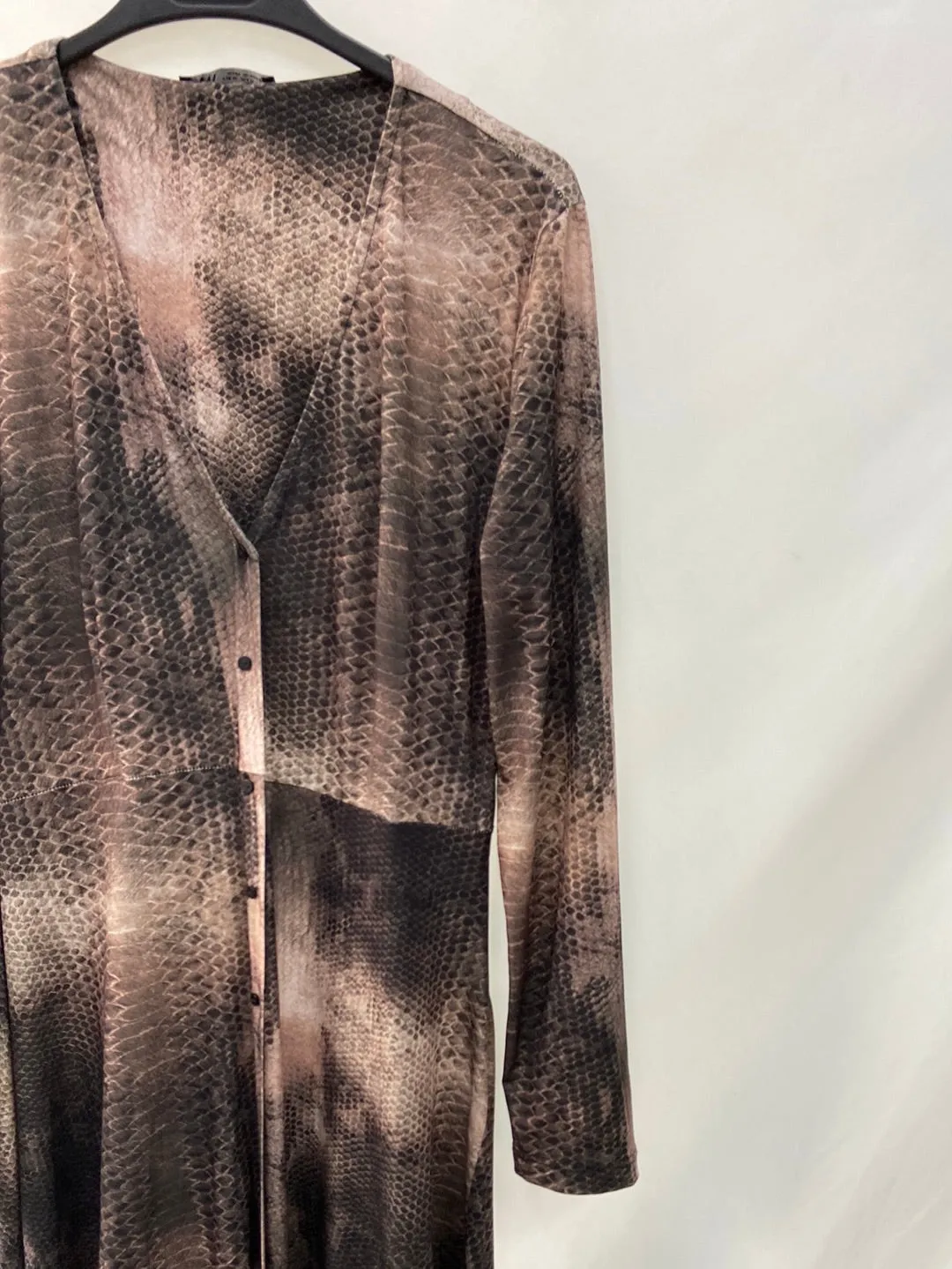 ZARA.Vestido largo animal print T.M